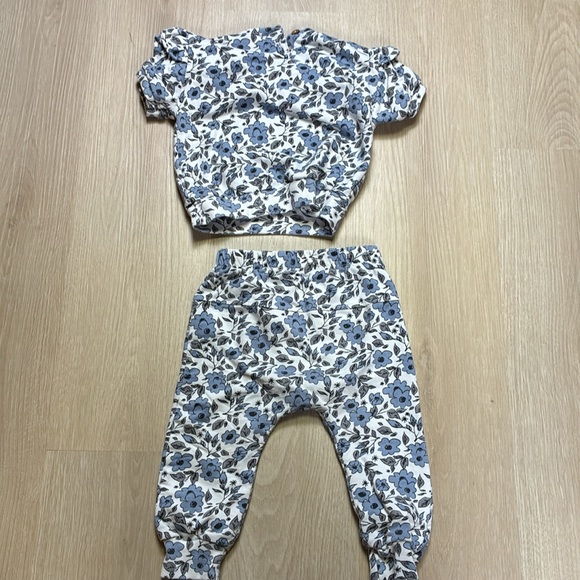 Jessica Simpson 18m Floral Blue Little Girl’s Set - Picture 5 of 5